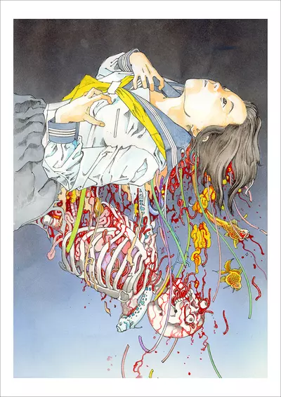 Skeleton and Fish (PRINT), Shintaro Kago