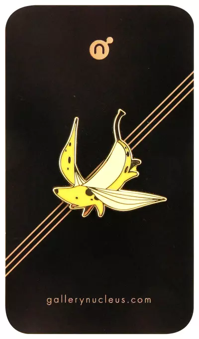 Banana Dog by Camille Andre - Nucleus Enamel Pin, Camille André Banana Dog by Camille Andre - Nucleus Enamel Pin, Camille André