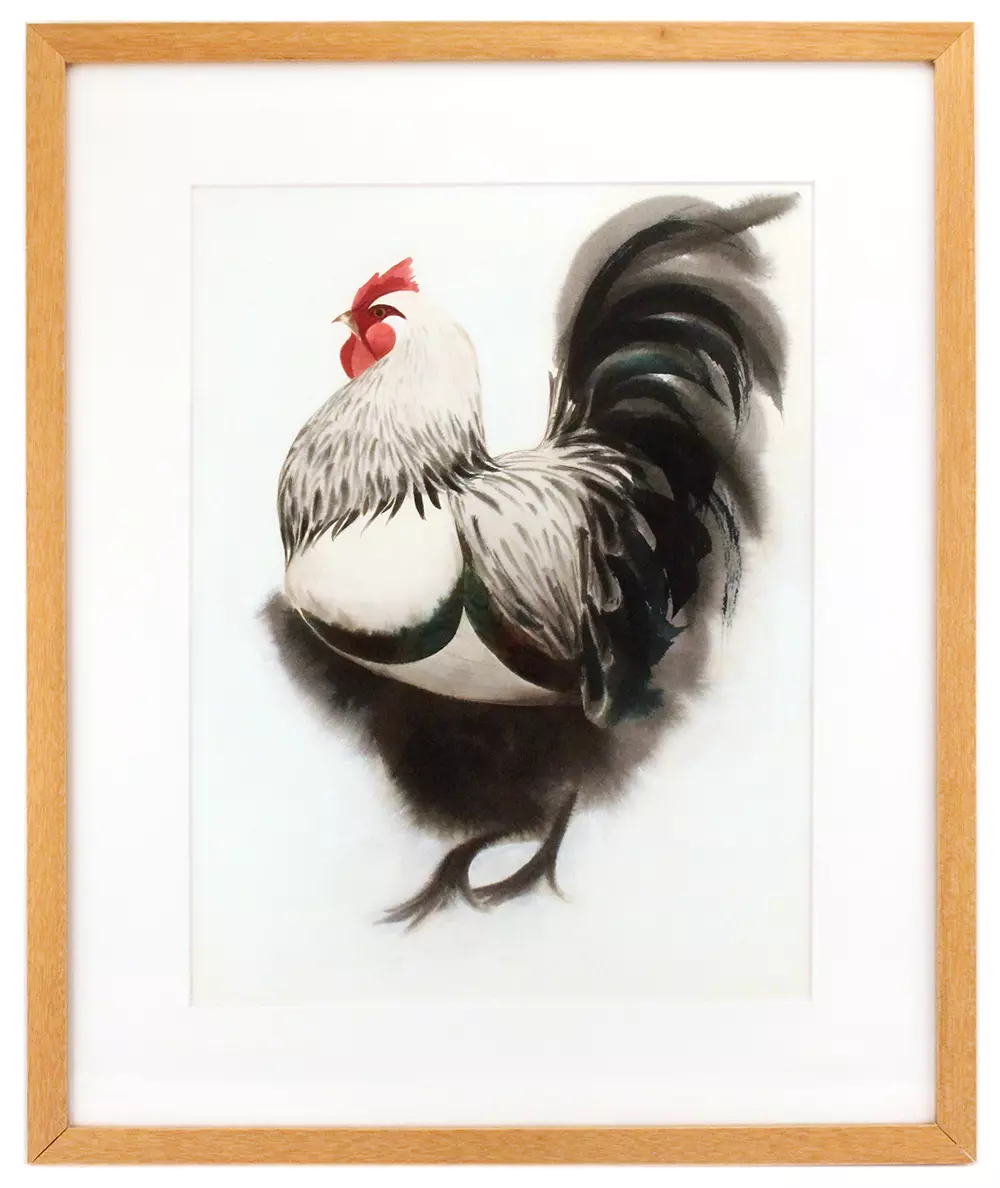 Black and White Rooster, Camille André