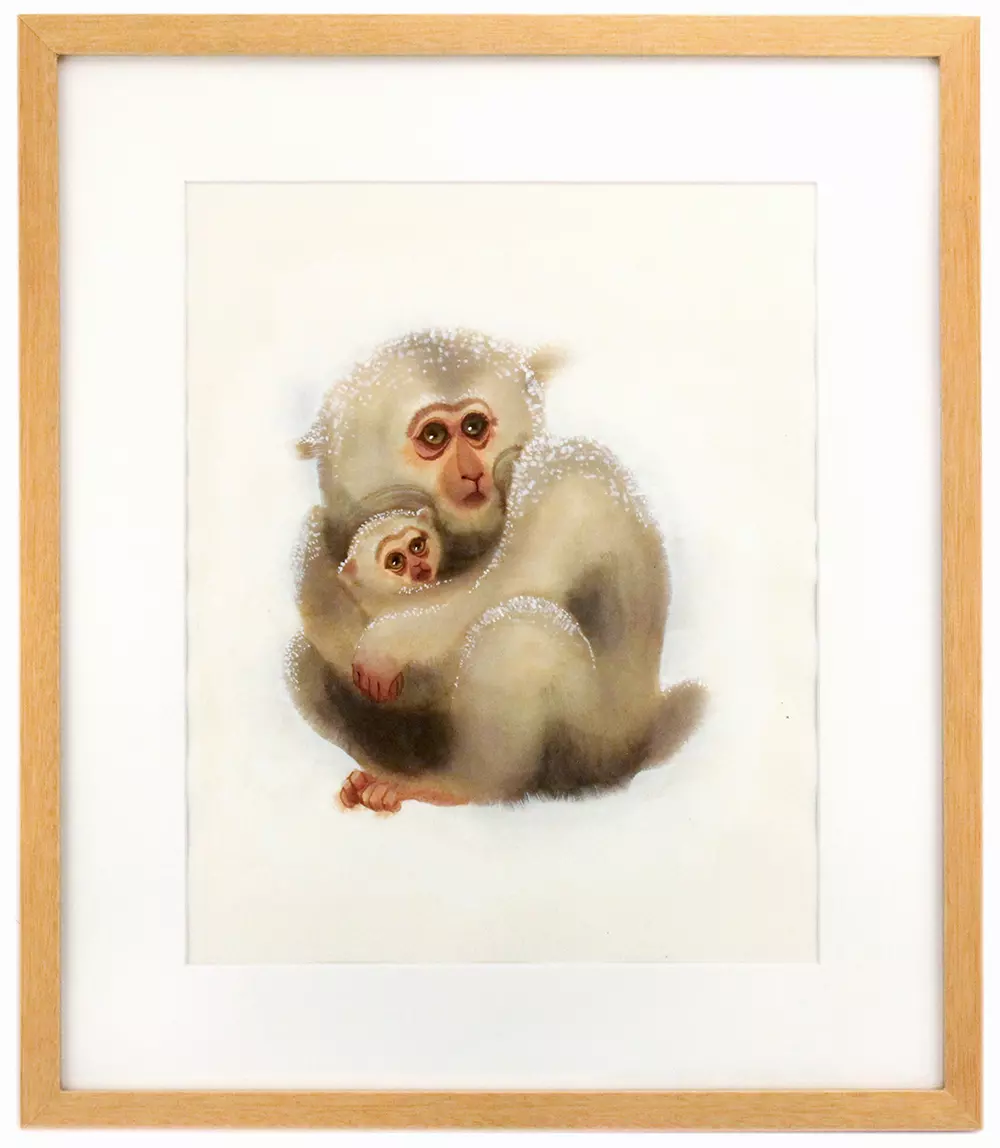 Japanese Macaque and Baby, Camille André