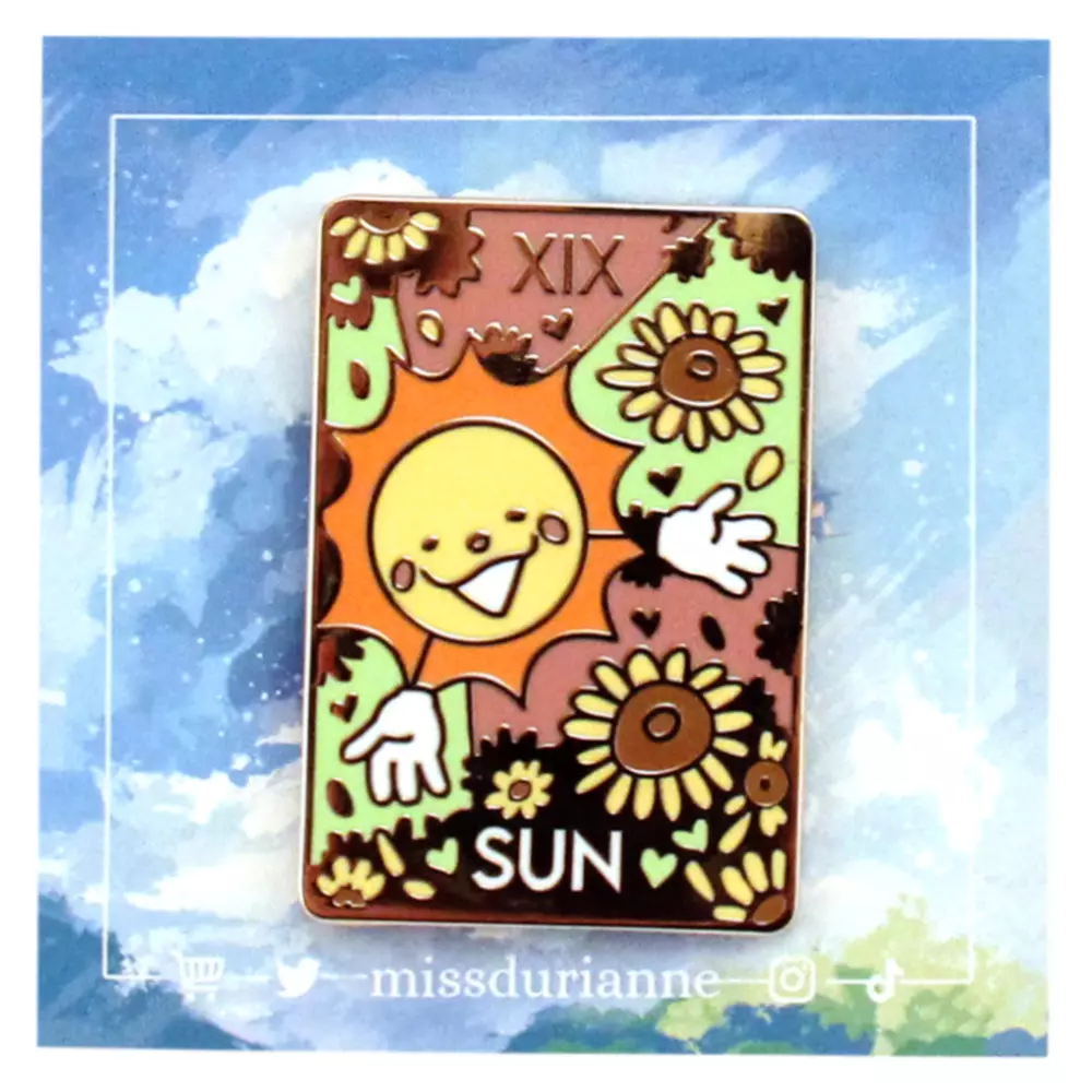 Sun Tarot Card Buddy Pin, missdurianne
