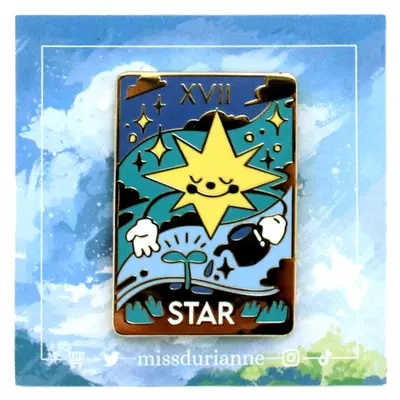 Star - Tarot Card Buddy Enamel Pin, missdurianne