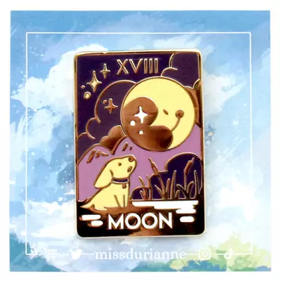 Moon - Tarot Card Buddy Enamel Pin, missdurianne