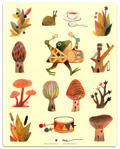Pokko - Matt Forsythe x Nucleus Sticker Sheet, Matthew Forsythe