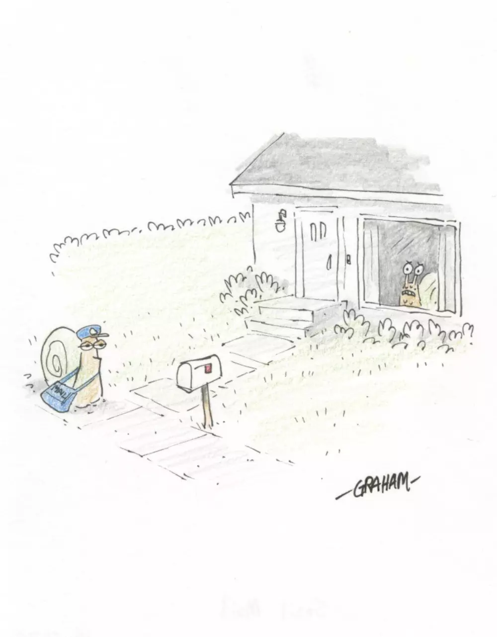 Doodle 9 - snail mail, Graham Annable