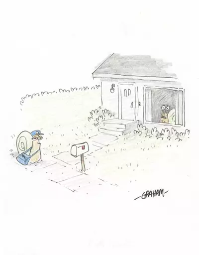 Doodle 9 - snail mail, Graham Annable