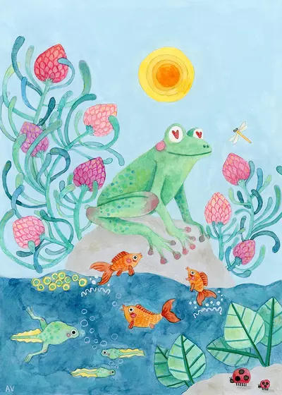 Frog in love, Anna Florsdefum
