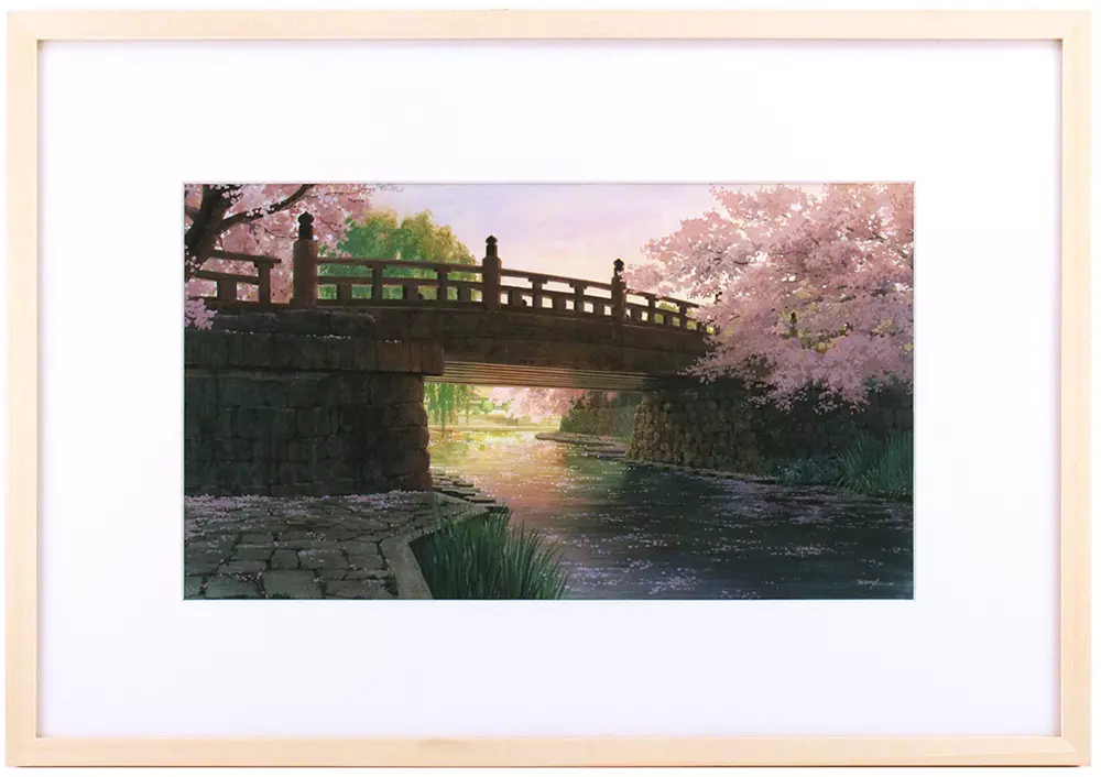 晩春の夕暮れ Cherry Blossom Bridge, Yoichi Nishikawa