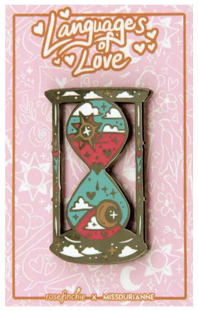 Quality Time - Languages of Love Enamel Pin, missdurianne