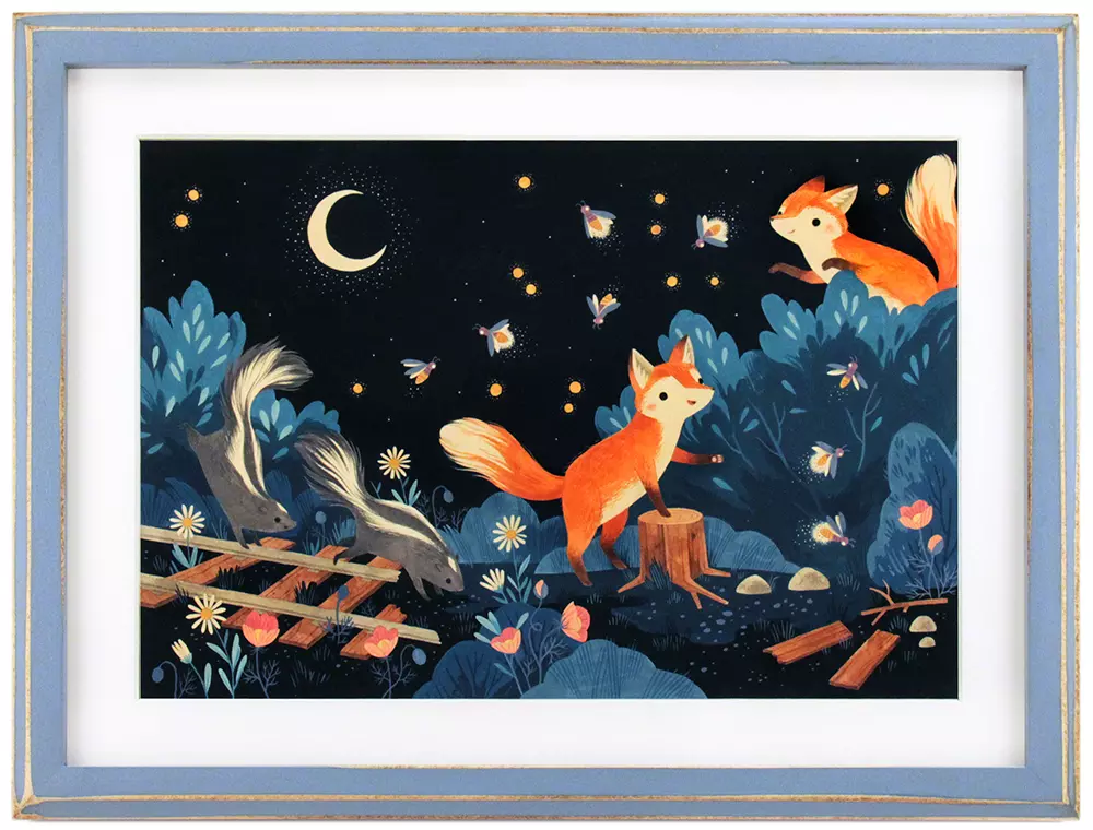 Foxes Frolic with Fireflies, Teagan White