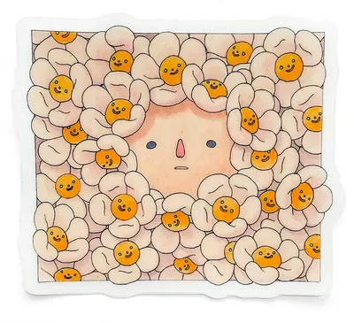 Daisies - Felicia Chiao x Nucleus Vinyl Sticker, Felicia Chiao