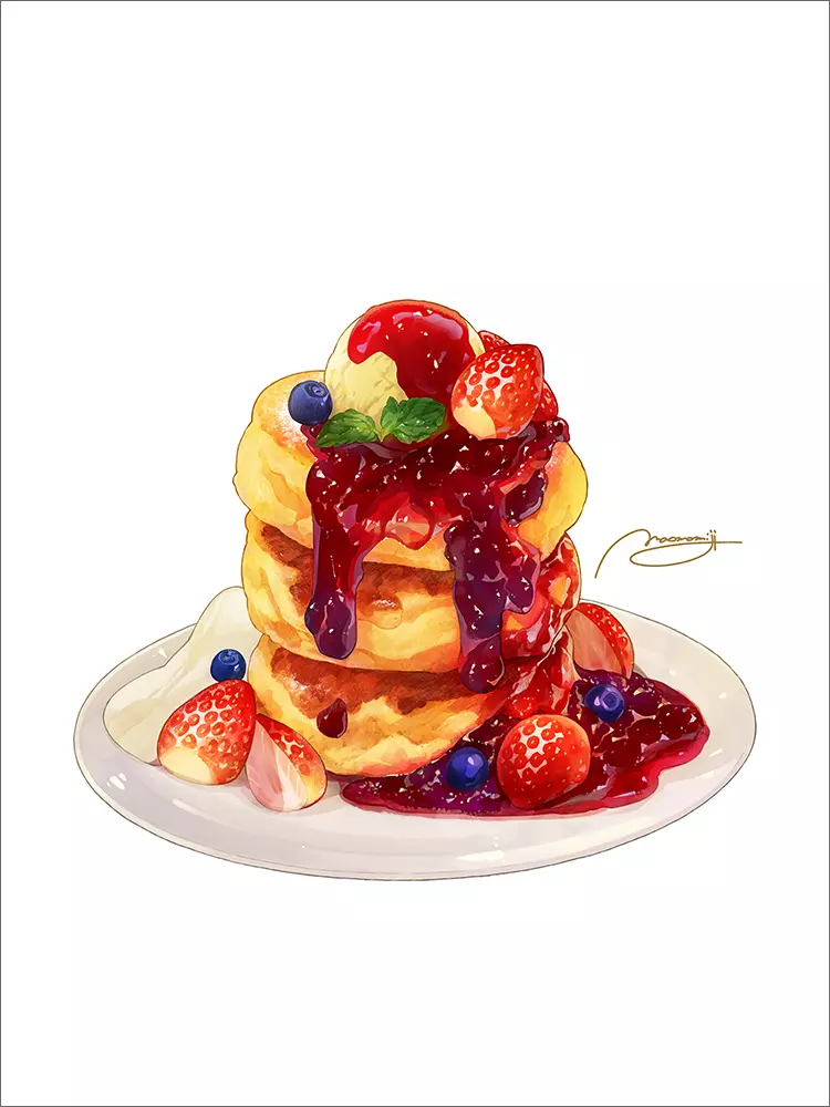 Berry Pancakes (PRINT), Maomomiji
