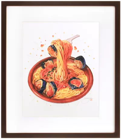 Day 520 - Eggplant Spaghetti - 茄子のピリ辛スパゲティ, Maomomiji