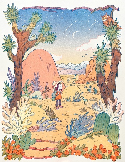 Desert Dreams [RISOGRAPH], Natalie Andrewson