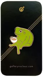 Frog In the Fall by Linnea Sterte - Nucleus Enamel Pin