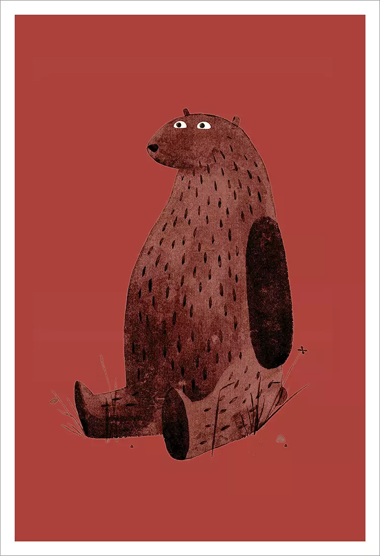 I Want My Hat Back - pg. 19 - Red Bear [PRINT], Jon Klassen