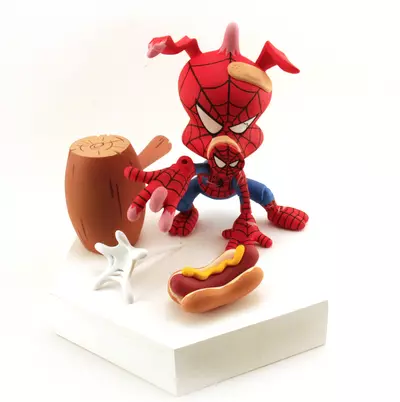Battle Ravaged Spider-Ham Action Figure with Web-Slinging Action + Bonus Accessories!, Julian Callos