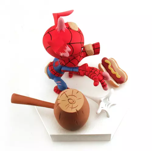 Battle Ravaged Spider-Ham Action Figure with Web-Slinging