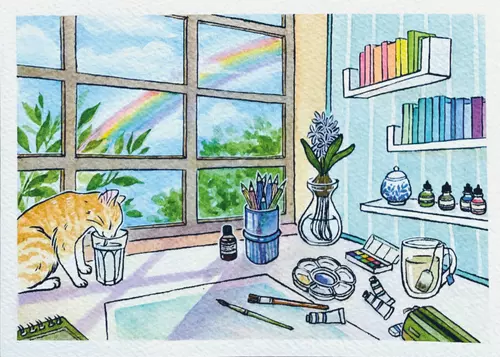 Cat Lovers Desks - The Illustrator, echo.ism