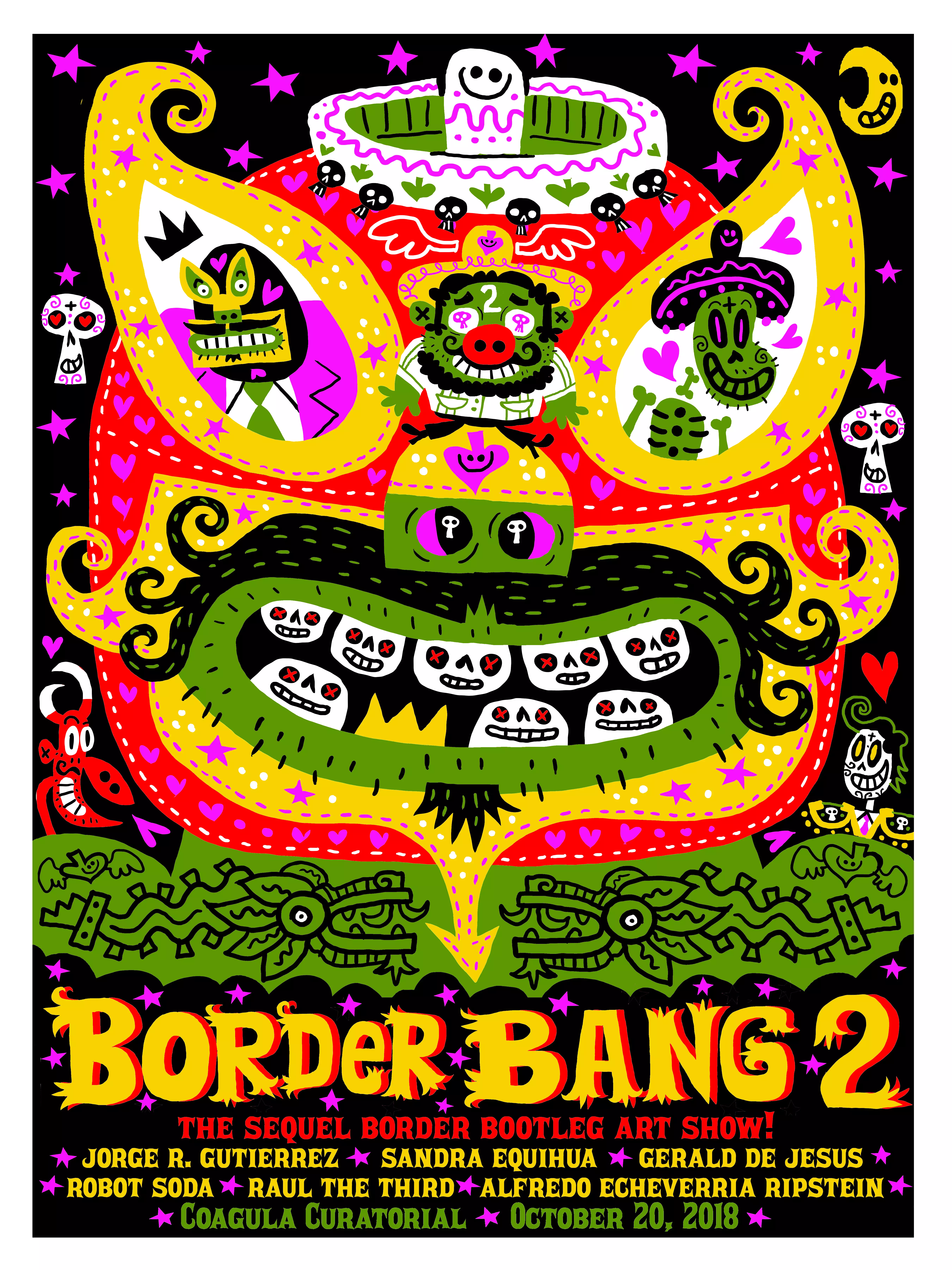 Border Bang 2 (Silkscreen), Jorge R. Gutierrez