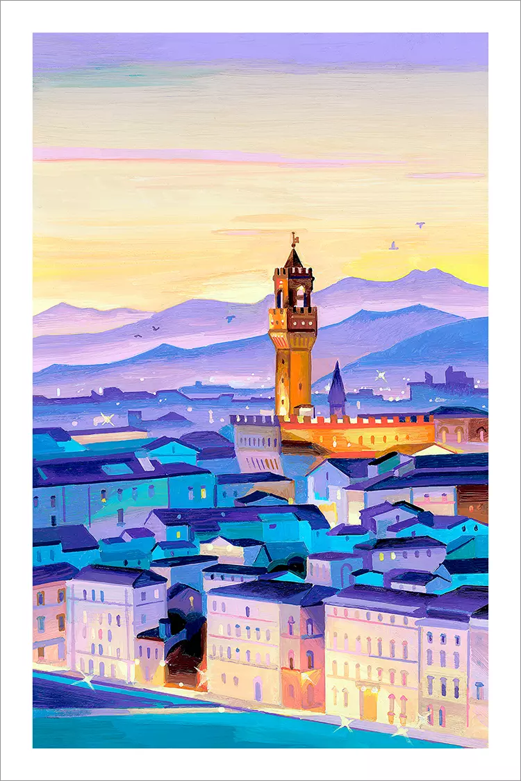 Twilight in Florence [PRINT], Angela Pan