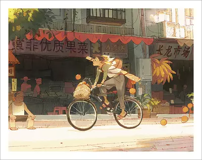 Summer Biking [PRINT], Christina Zhang
