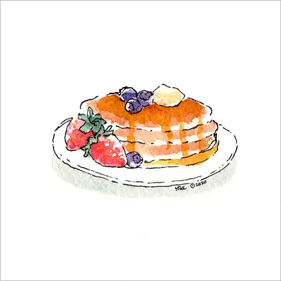 Pancakes [PRINT], Yael Givon