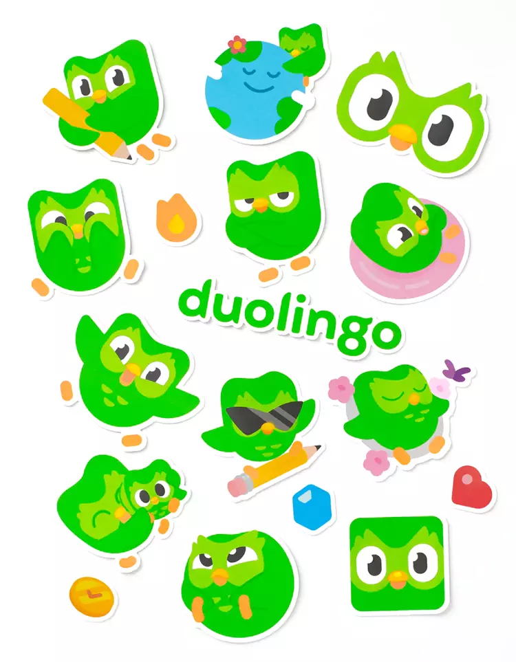 Duo Sticker Pack - Duolingo Vinyl Die Cut Stickers