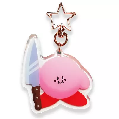 Knife Kirby - wateryday Acrylic Keychain / Charm, wateryday