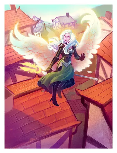 Archangel Avacyn [PRINT], Nana Qi