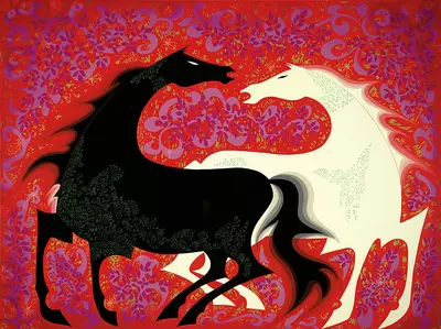 Two Wild Horses [Unframed], Eyvind  Earle