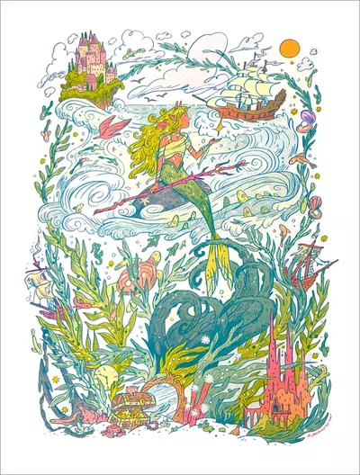The Little Mermaid [RISOGRAPH], Natalie Andrewson