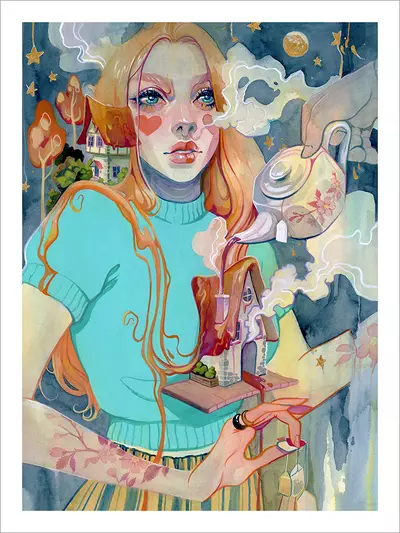 Autumn Tea [PRINT], Audra Auclair