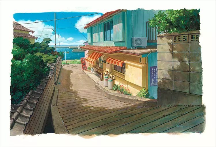 Bento Shop at the Harbor - Day [PRINT], Yoichi Nishikawa