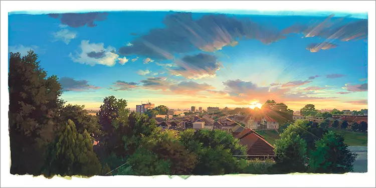 Sunset Above Studio Ghibli [PRINT], Yoichi Nishikawa