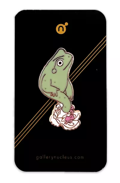 New Kicks Frog by Linnea Sterte - Nucleus Enamel Pin, Linnea Sterte