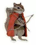 Chipmunk Archer - Lily Seika Jones x Nucleus Diecut Sticker