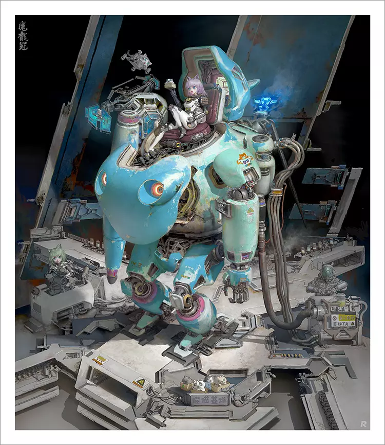 Miaow Mecha - Limited Edition [PRINT], Ruan Jia