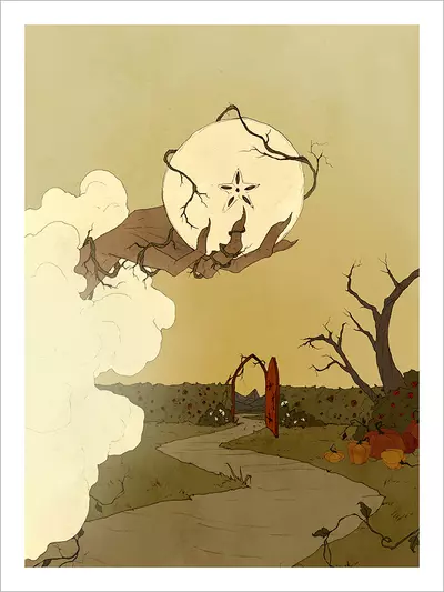 Dark Wood Tarot - Ace of Pentacles [PRINT], Abigail Larson