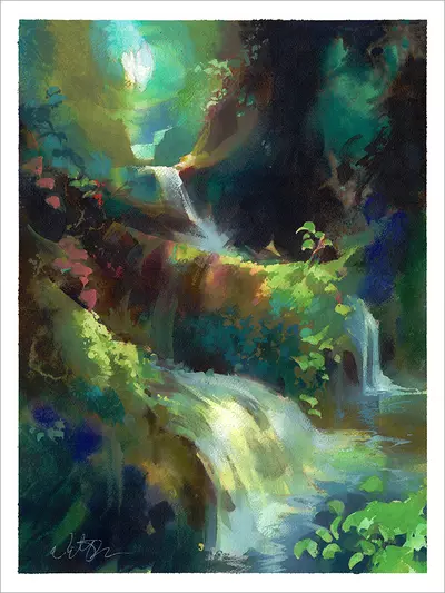 Jungle Falls [PRINT], Nathan Fowkes