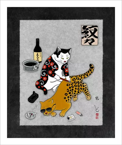 Tebori Cats: The 1980s [PRINT], horitomo