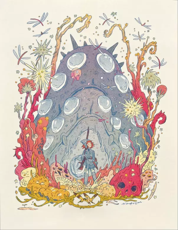 Visiting from the Valley of the Wind [RISOGRAPH], Natalie Andrewson