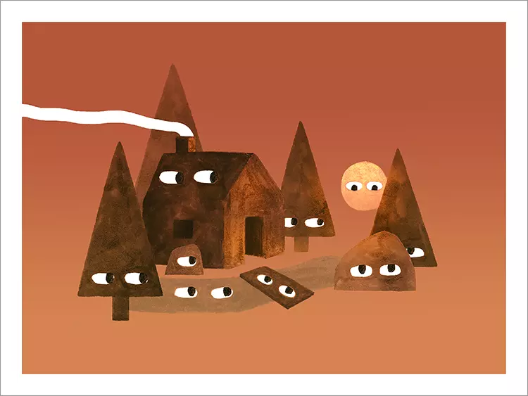 The Sun Sets on Your Forest [PRINT], Jon Klassen
