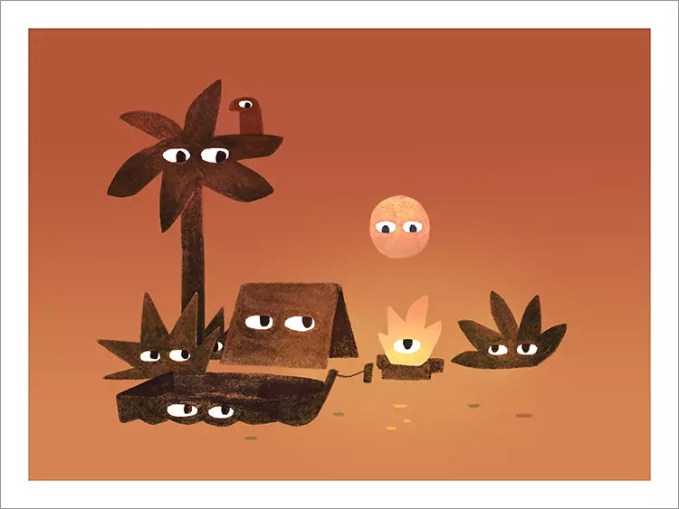 The Sun Sets on Your Island [PRINT], Jon Klassen