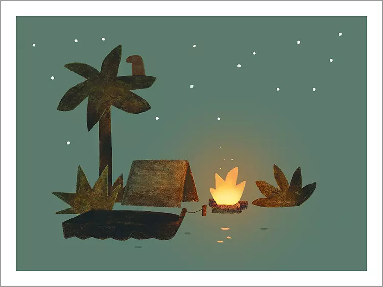 Your Island is Asleep [PRINT], Jon Klassen