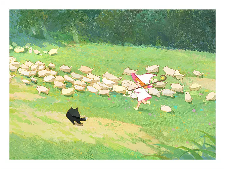 Herding Cats [PRINT], MengXuan Li