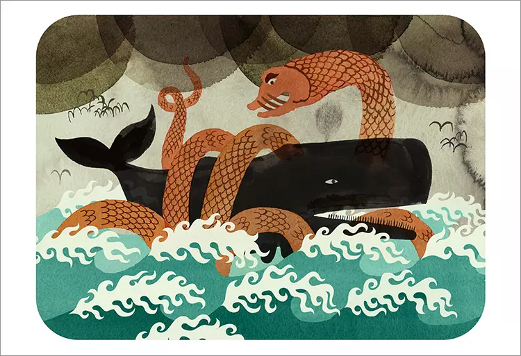 Whale & Serpent [PRINT], Dan Thompson
