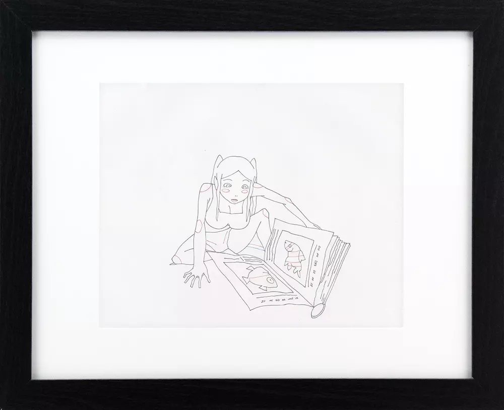 MIND GAME: Scene "Myon looking through book" Frame D8, STUDIO4°C MIND GAME: Scene "Myon looking through book" Frame D8, STUDIO4°C