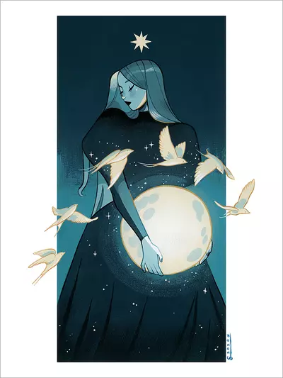 Moon Girl [PRINT], Sibylline Meynet