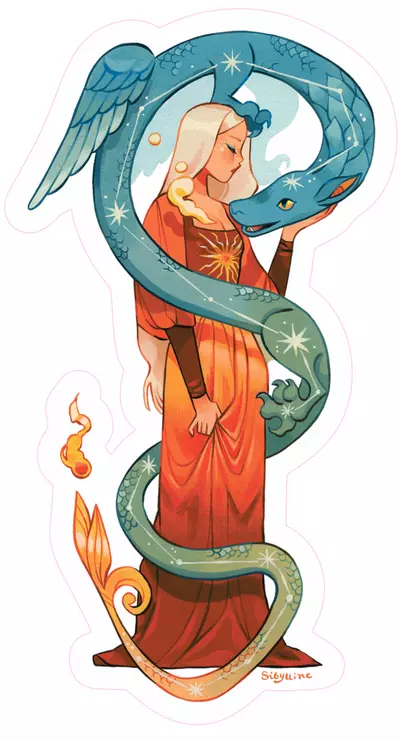 Nucleus x Sibylline Sticker - Celestial Dragon, Sibylline Meynet
